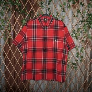 Large - Vintage Y2K Lowrider plaid essential flannel t-shirt